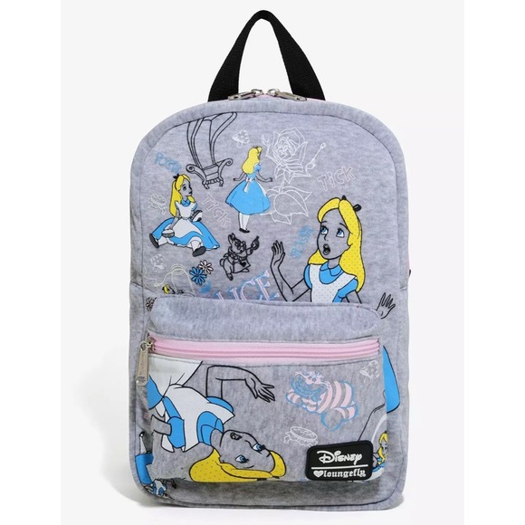 ALICE IN WONDERLAND Loungefly Disney Alice In‎ Wonderland Jersey Mini Backpack - Picture 2 of 10